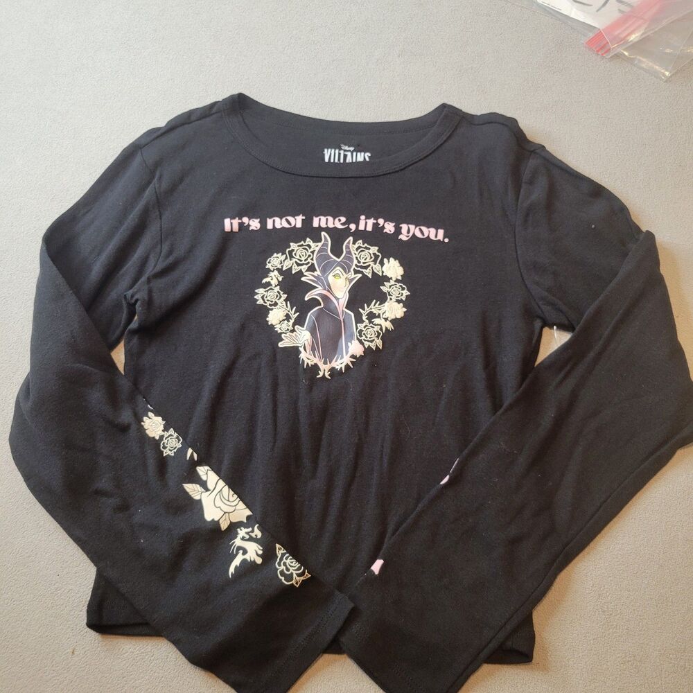 Disney Maleficent Villians "It's Not Me Its You" T-Shirt Size Medium Cropped